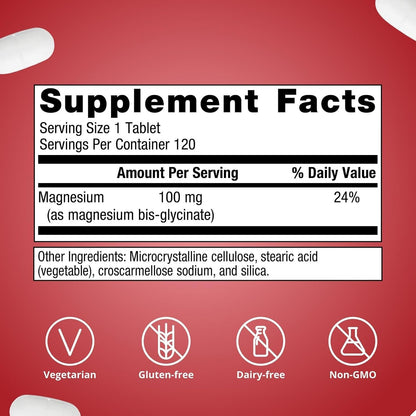 Metagenics Magnesium Glycinate, Calm & Sleep Support, 120 Tablets Metagenics