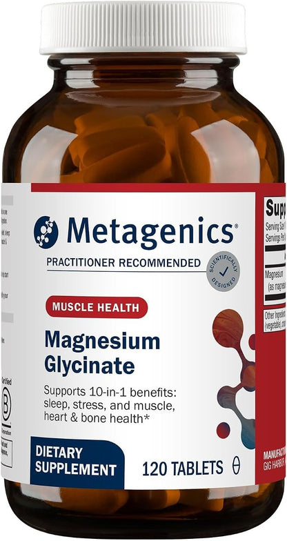 Metagenics Magnesium Glycinate, Calm & Sleep Support, 120 Tablets Metagenics