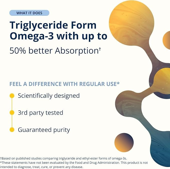 Metagenics OmegaGenics Omega-3 Fish Oil 1000mg EPA DHA, 120 Softgels Metagenics